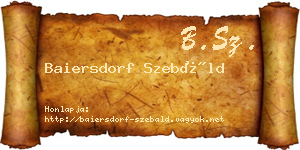 Baiersdorf Szebáld névjegykártya